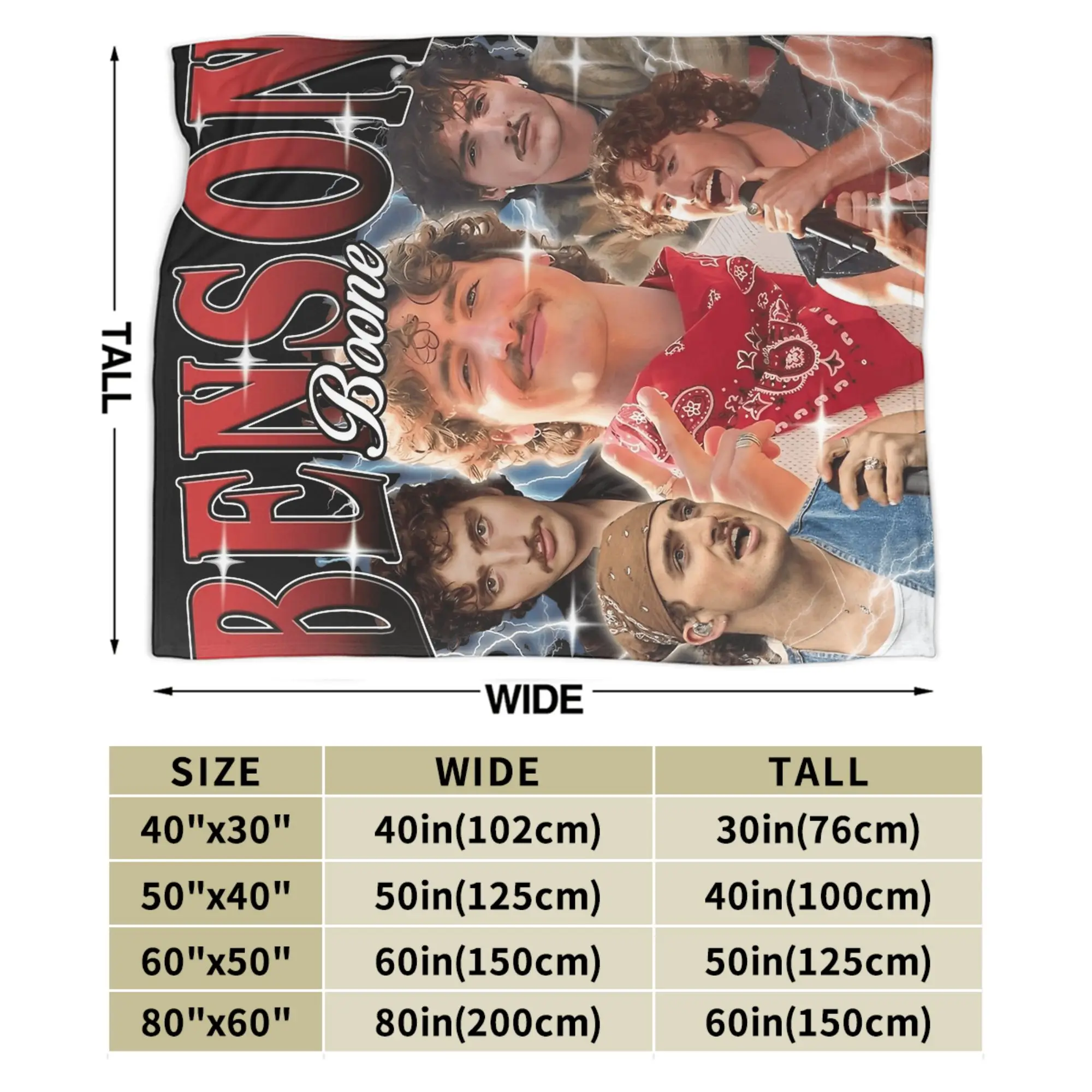 Benson Boone جولة بطانية لينة الدافئة الشارع الاتجاه أفخم رمي بطانية ل الأريكة كرسي التخييم الفانيلا المفرش غطاء السرير #6