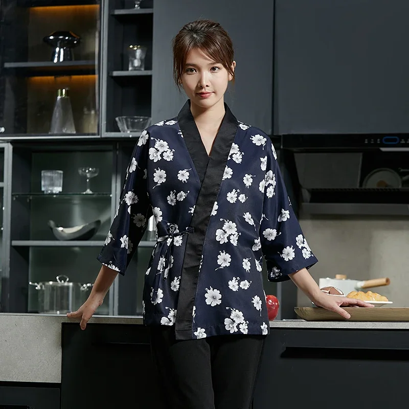 ญี่ปุ่น Chef Uniform Cook เสื้อผ้าครัวมืออาชีพเครื่องแต่งกาย Designer ทํางานสําหรับผู้ชายผู้หญิง Waiter พิซซ่า Chef Jacket Coat