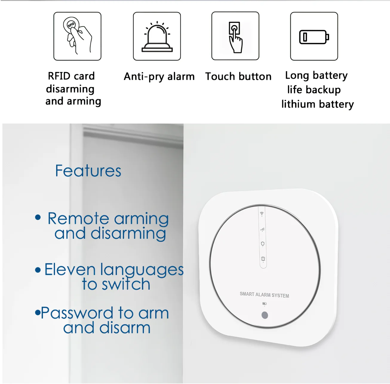 Home Security Alert Alarm WiFi Door Sensor Detector Smart Wireless Window Door Open Close Sensor Alexa