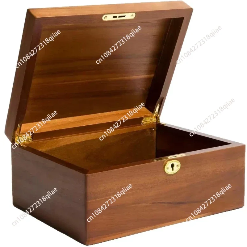 Vintage Wooden Storage Box with Combination Lock, Handmade Decorative Jewelry Organizer, Keepsake Souvenir Box, Humidor Case
