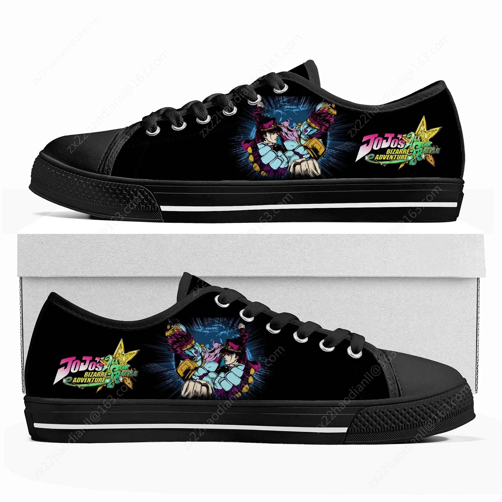 JoJos Bizarre Adventure Low Top Sneakers Mens Womens Teenager Cartoon Manga Canvas Sneaker Couple High Quality Shoes Custom Shoe