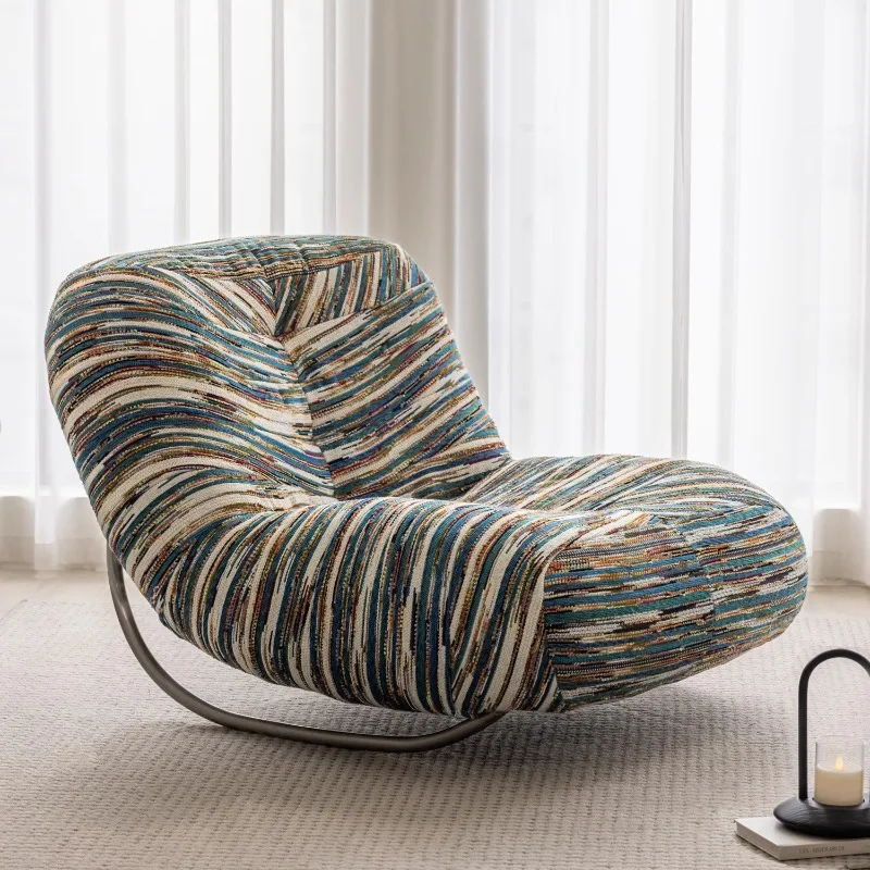 

Caterpillar sofa balcony leisure single chair living room Internet celebrity wrought iron retro rocking chair lazy sofa
