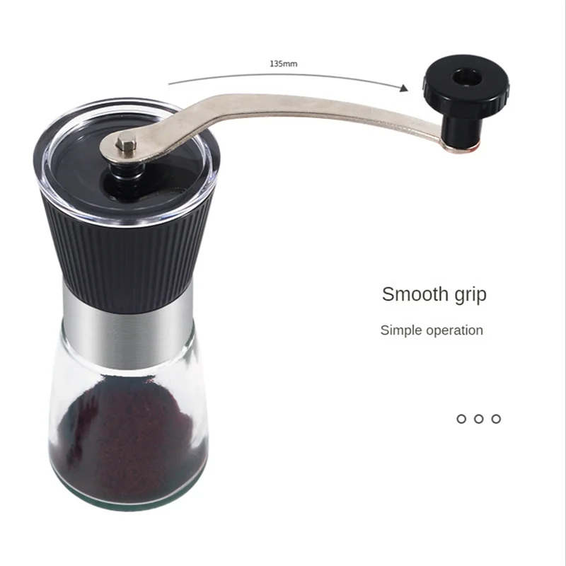 Hot sale Manual Coffee Grinder Portable Hand Coffee Bean Grinder for Home Office Traveling Espresso Coffee Bean Tools 160ML