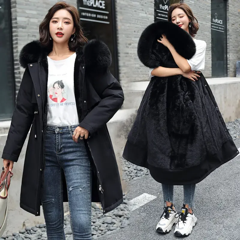 Warm Cotton Jacket Parka Women's Jacket Korean Women's Winter Down Jacket 2023 Parka Large Size Feather Coats Thick Woman Coat