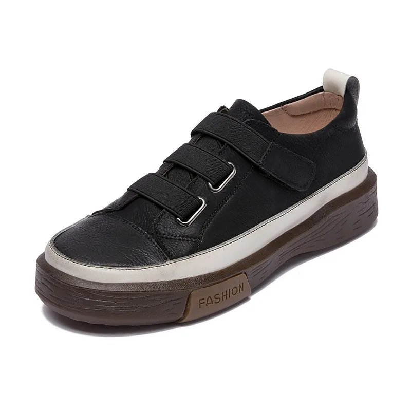 Damskie trampki buty wiosna 2024 nowe oryginalne skórzane buty damskie na co dzień duże rozmiary 35-43 modne płaskie buty studenckie dla dziewczynek