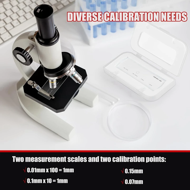 EF-0.01Mm Microscope Calibration Slide Ruler Cross-Stage Microscope Reticle Calibration Camera Ruler