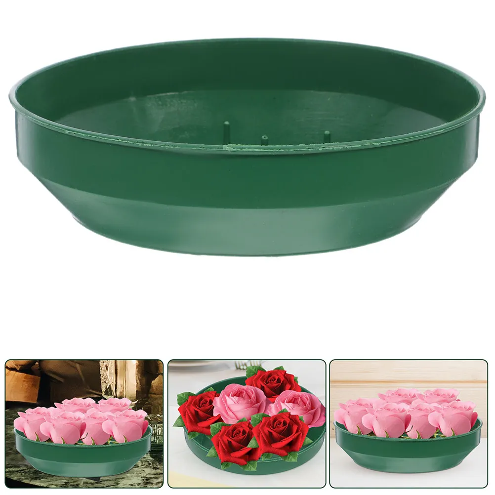 

5Pcs Floral Foam Tray for Flower Arrangement Plastic Flower Mud Fixing Tray Modern Stylish Landscape Design Wedding Party Home