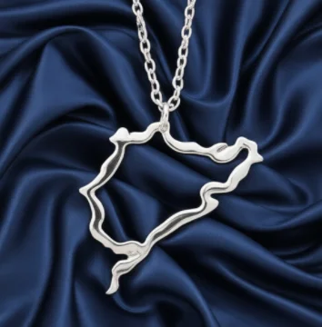 Nurburgring Circuit Necklace Track Map  Autodrome Nordschleife Sudschleife Pendant Speed Raceway Jewelry