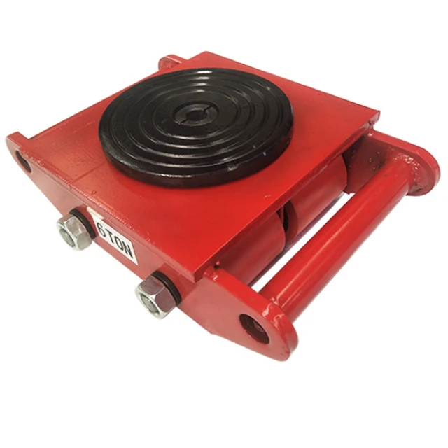 6T-40T Machinery Mover Skate Heavy Duty Machine Dolly Roller Cargo Trolley Industrial In Stock CRD 6T Rubber Wheel