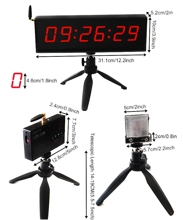 Professional Mini Electronic Digital Wireless  Timer High Precision Infred Sensor Waterproof USB Charging Lightweight