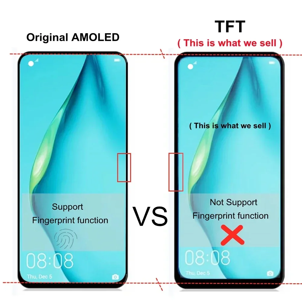 6.43" TFT For OPPO Reno5 F CPH2217 LCD Display Touch Screen Digitizer Assembly For OPPO Reno 5 f Reno 5F Display