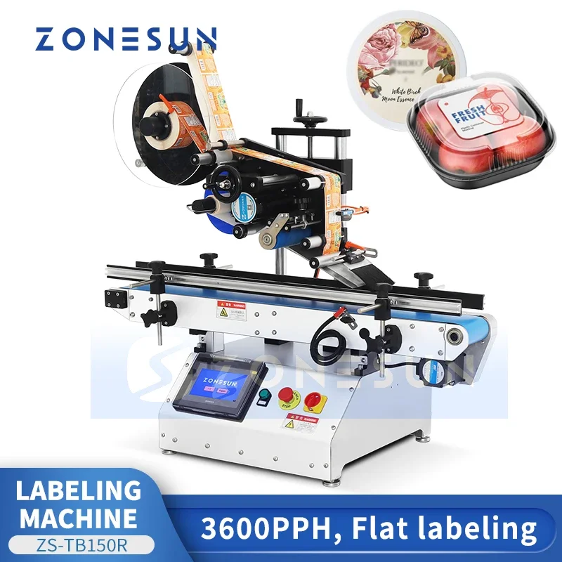 

Zonesun ZS-TB150R Этикетировочная машина с плоской поверхностью Аппликатор для плоских этикеток Коробка для этикеток Этикетировочная машина для картонных коробок