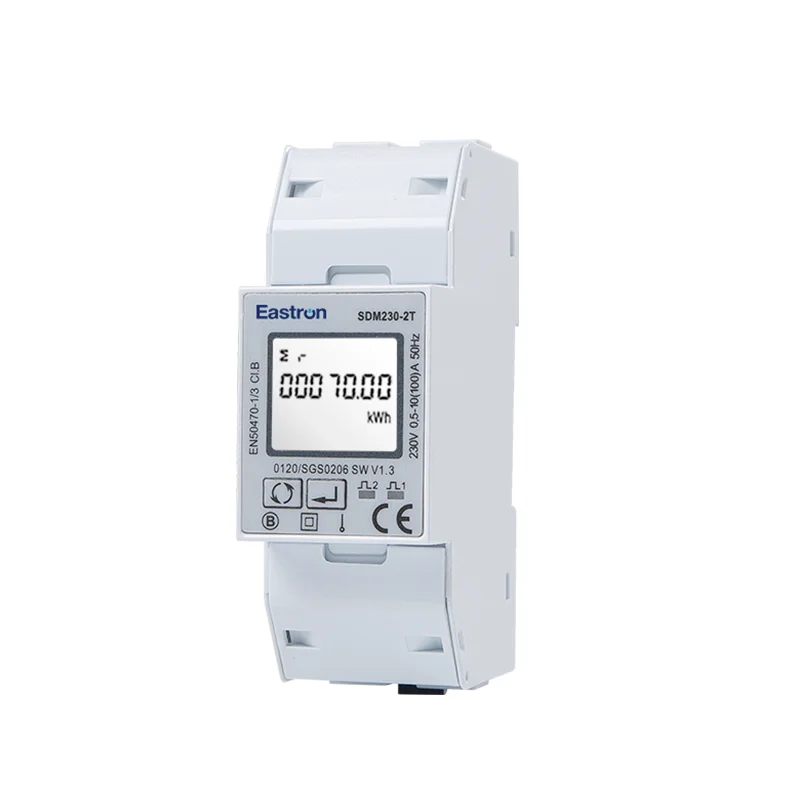 SDM230-2T MID singe phase energy meter, 220/230V, Pulse/Modbus output, RS485, remote communicate with AMR/SCADA systems, MID