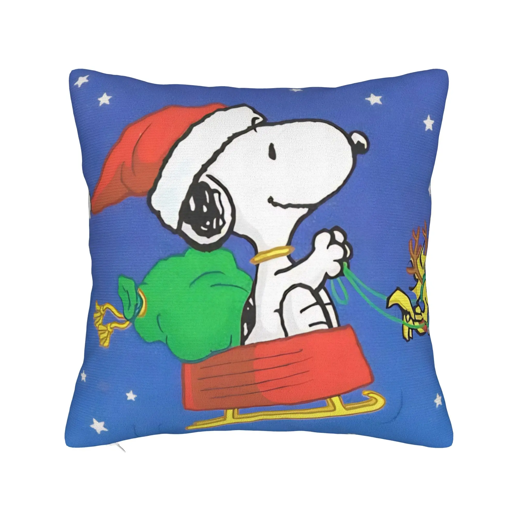 S-Snoopys Xmas Christmas Tree Pillowcase Polyester Cushion Cover Gift  Throw Pillow Case Cover Home Wholesale 40*40cm