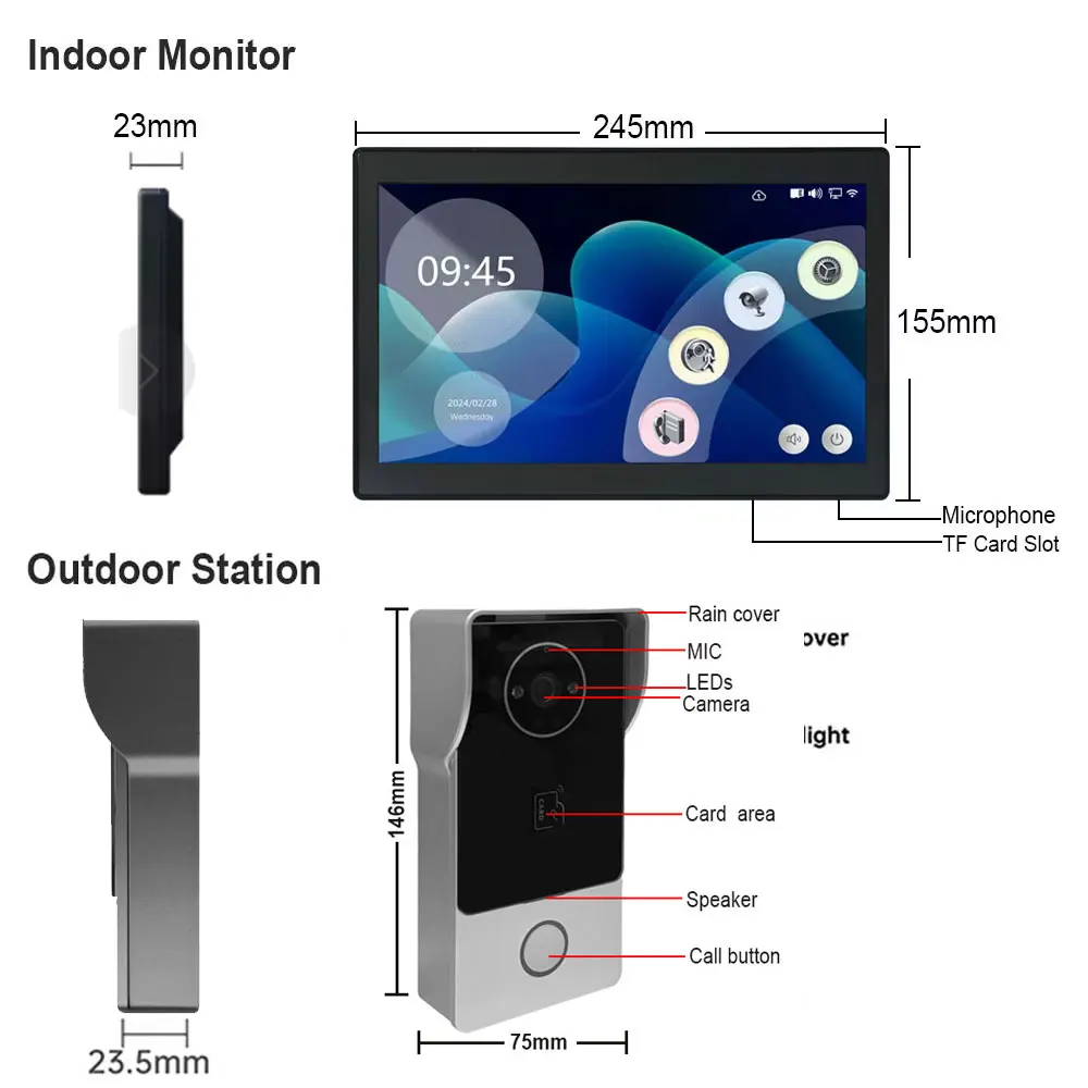 Рисунок 4 - Беспроводная Wi-Fi 2-проводная видеодомофонная система
