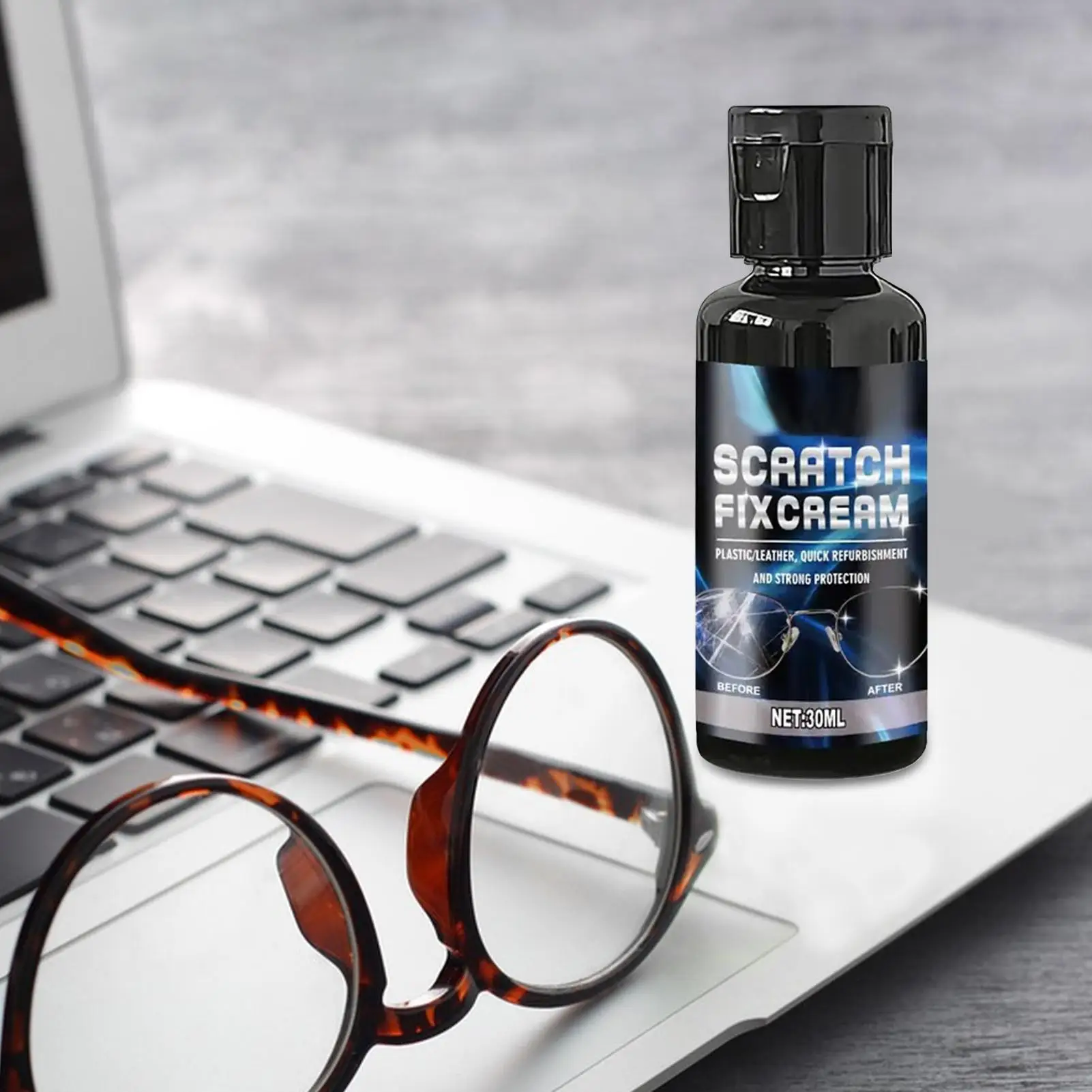 Glasses Scratch Remover With Sponge Restores Clarity Fine Polishes For Lenses Sunglasses Phone Screens Watches Cameras