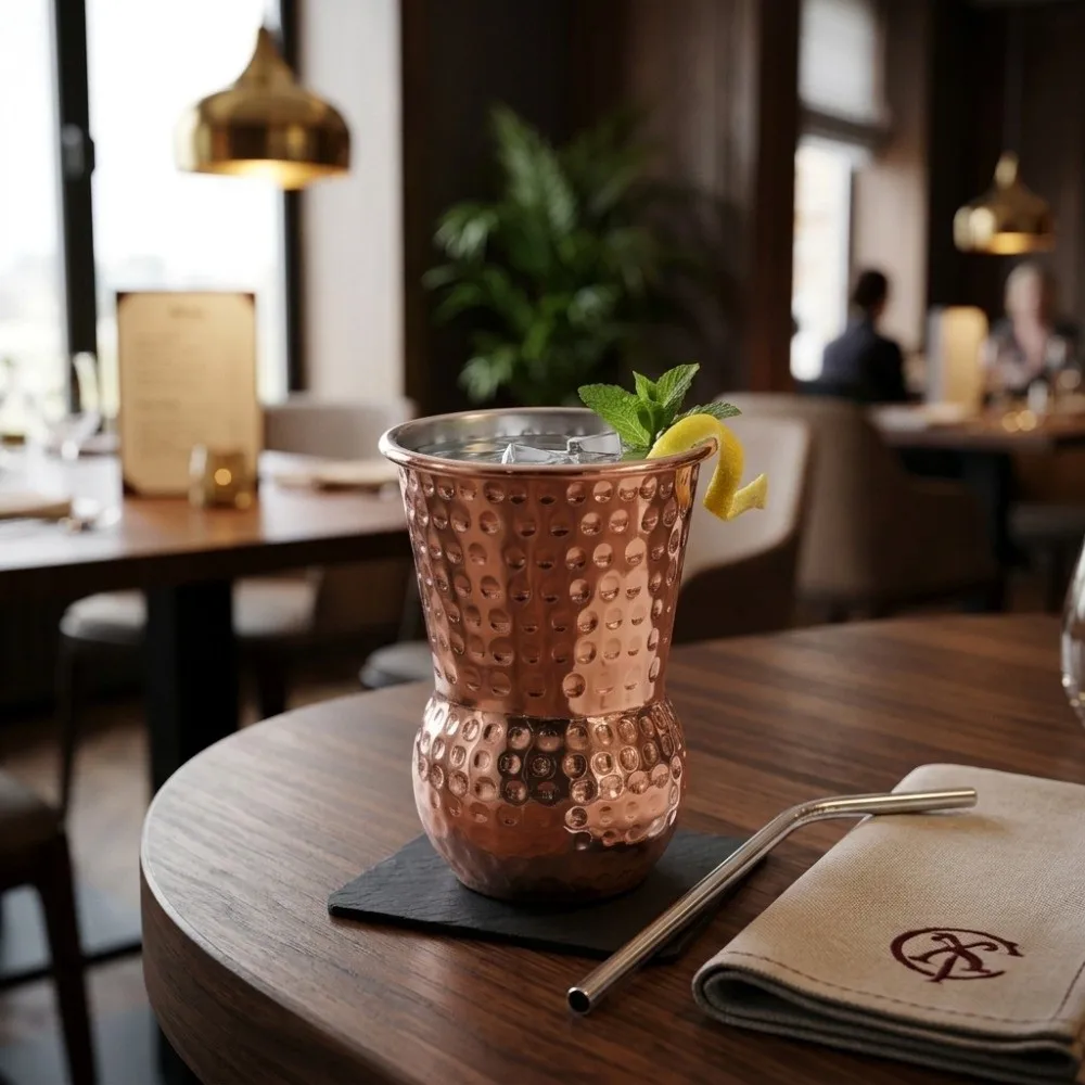 Practical Rustless Steel Juice Tumbler Irregular Unique Outline Bar Mug Thickened Polished Drink Container Bar