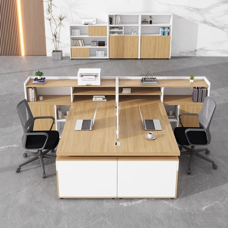 Staff Desk Office Manager Supervisor Double Desk Finance Desk Chair Combination Modern Two-person
