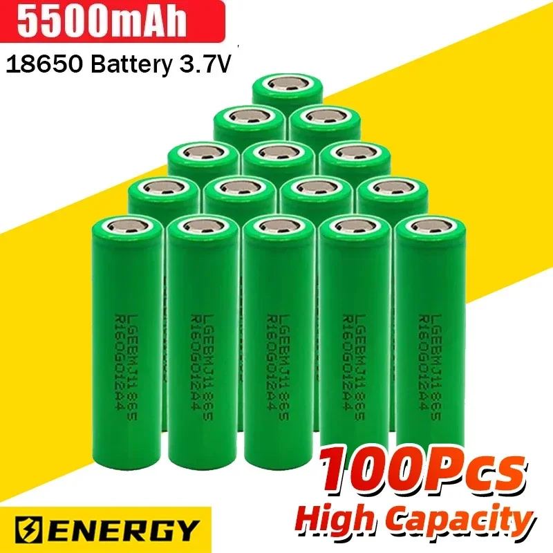 5500mAh 100% Original 25A 2024New Bestselling 18650 Discharge INR18650 35E 1-100PCS 3.7V Li-Ion Oplaadbare Battery Rechargable