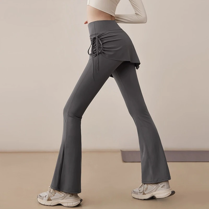 

Women Wide Leg Pants Latin Dance Wear Elastic High Waist Dance Competition Training Uniform Line Dance Clothing Women Sweatpants