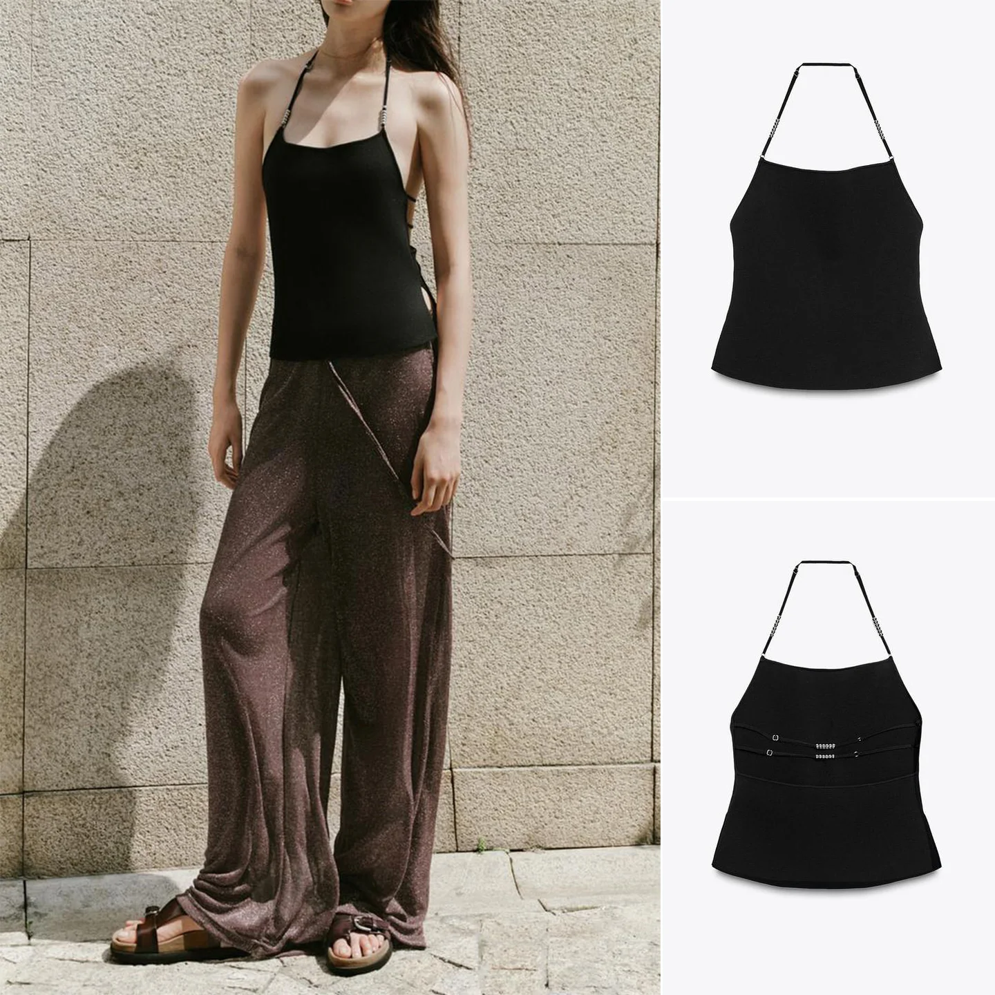 Sexy Bla Off-Shoulder-Strickoberteil, Neuankömmling, Herbstsaison 2025, Polyesterfaser, lässige SLE-Weste, trägerloser Bal