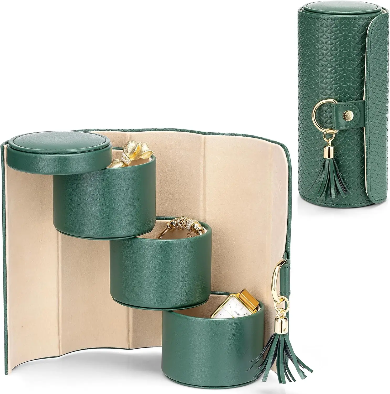 

Travel Jewelry Box for Women, Green Bridal Shower & Bridesmaid Gifts