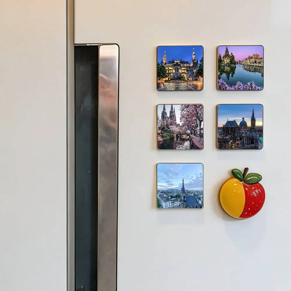 Aachen, Germany Aesthetic Art Refrigerator Magnets Cute Cartoon Magnetic Personality Decorations Creative Gifts