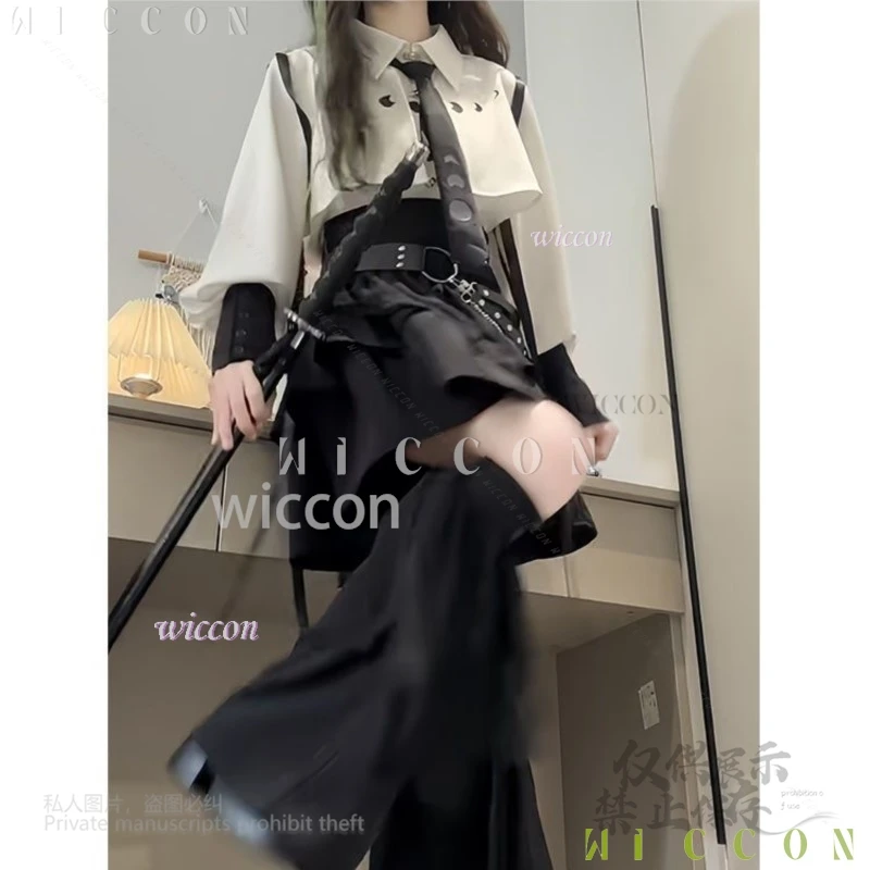 アニメ Jirai Kei スタイル甘いレースアップスリムシャツサブカルチャーハイウエスト包帯 Y2K スカートスリム固体ストリートウェアゴシック JK D ドレス-u
