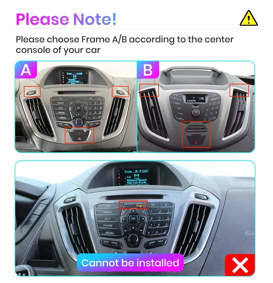 Junsun Autoradio für Ford Transit Custom Tourneo 2013-2021 360 ° Panoramakamera Kabelloses CarPlay Android Auto Stereo GPS-Navigation RDS Navigation SWC 4G-LTE WLAN Bluetooth FM 8-Kern Auto-Intelligentes System – Detail 1