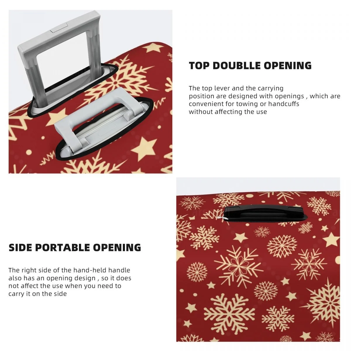 عيد الميلاد موضوع غطاء الأمتعة حقيبة حامي رشاقته مرونة الغبار مغطاة المضادة للخدش واقية 18-32 بوصة