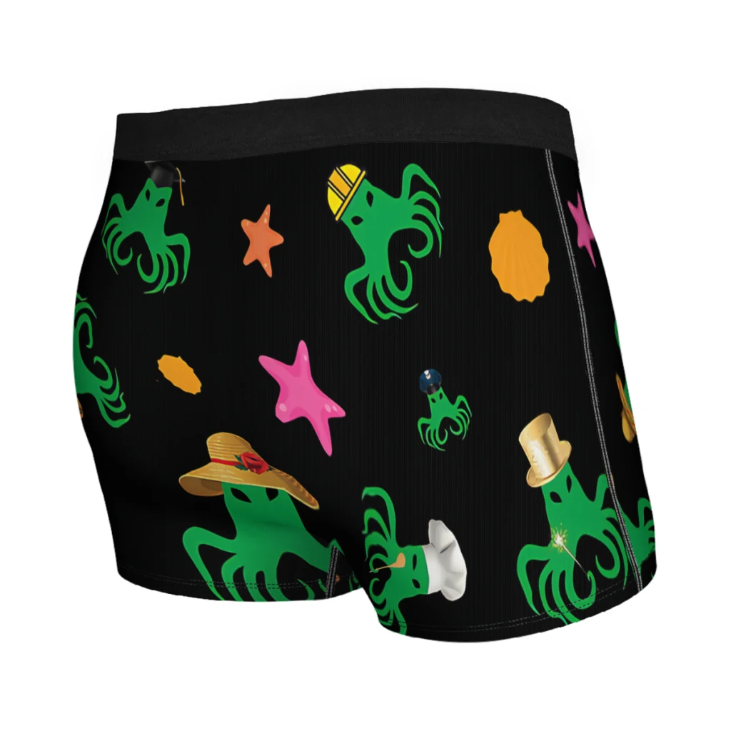 Black In Hats Great Cthulhu Great Old Ones Underpants Breathbale Panties Men's Underwear Sexy Shorts Boxer Briefs