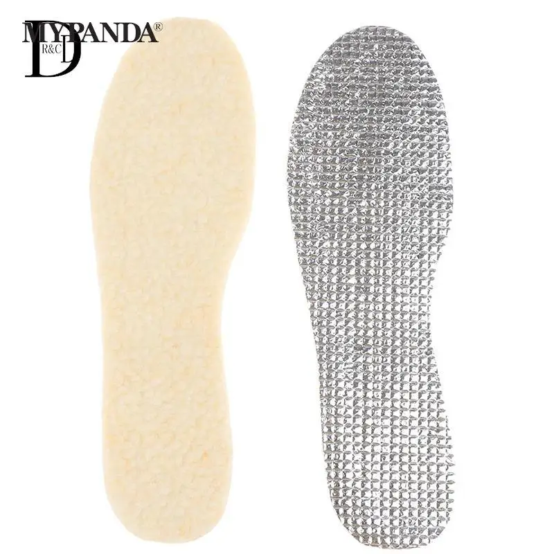 Felt Aluminum Foil Insoles For Winter Warm Comfortable Deodorant Insert For Men Women Sole Summer Cool Waterproof Wool Shoe Pads