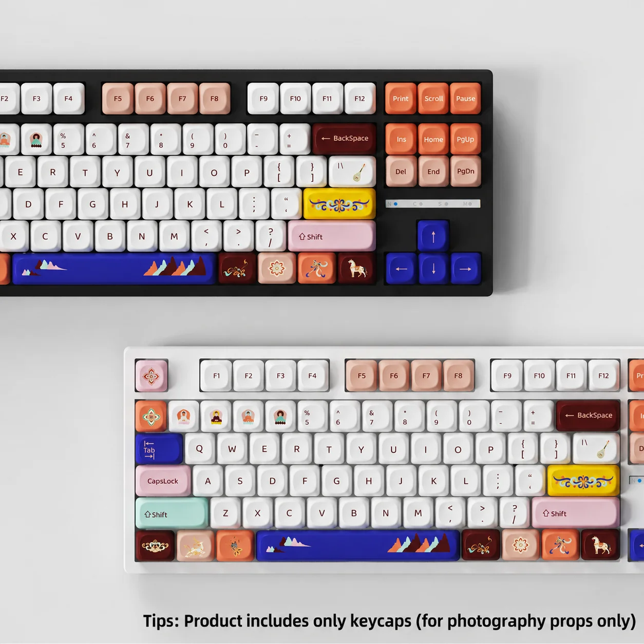 Nine Colored Jataka Keycaps 121 Keys PBT Keycap MOA Profile DYE-SUB For MX Switch Mechanical Keyboard Keycaps ISO ANSI Layout