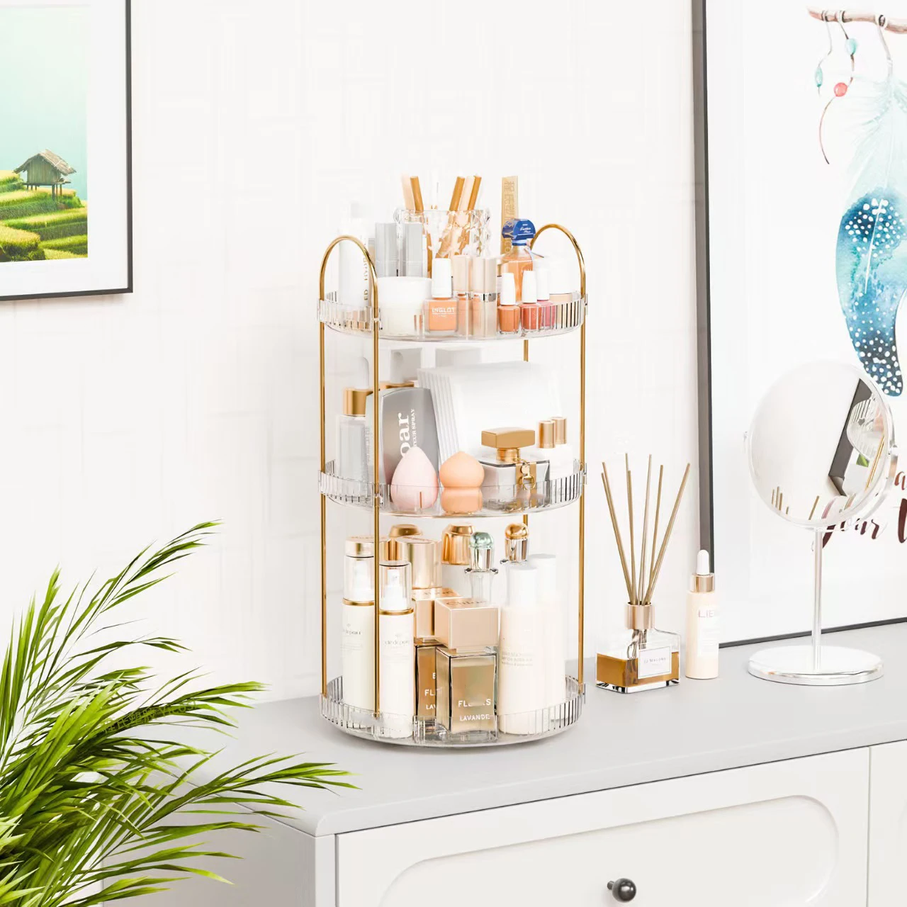 Draaibare luxe cosmetica opber - Luxury Skincare Containers recensie en prijs