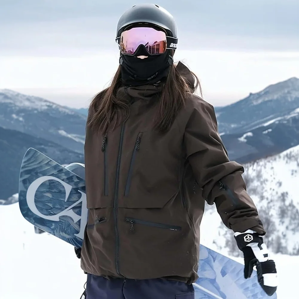 GSOU SNOW Multifunctional Unisex Skiing Jacket Outdoor Sport Waterproof Ski Coat Winter Insulated Snow Coat Mountain Men Hoodies