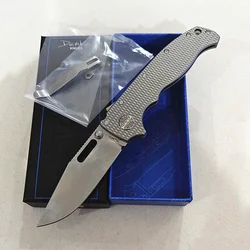 JUFULE Ad20 90mm Shark Ceramic Bearing Titanium Handle Mark S35VN Logo Tactical Camping Hunting Fishing EDC Tool Folding Knife