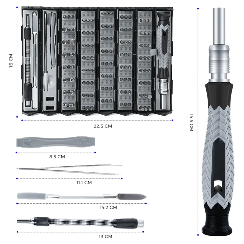 126 Pcs precision screwdriver set CRV strong magnetic head for repairing cell phone watches computer screwdriver set