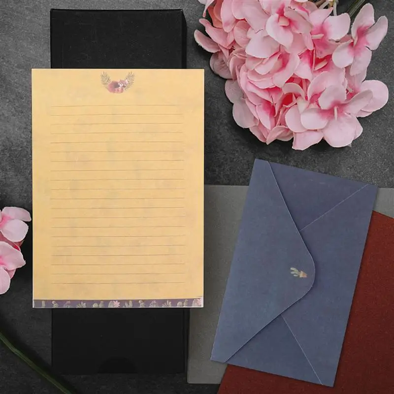 54pcs Beautiful Writing Stationery Paper Set A5 Letter Paper Envelopes Set