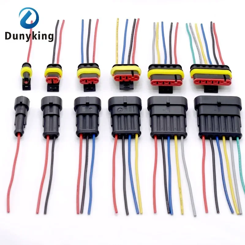 1/2/3/4/5/6 Pin Way Car Waterproof Electrical Auto Connector Male Female Connector Plug Wire 18 AWG harness for Car Motorcycle