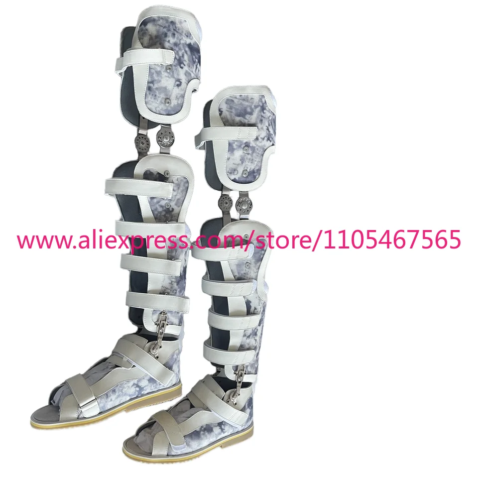 Hemiplegia knee ankle foot orthosis shoes knee valgus knee abduction paraplegia walking brace locking orthosis shoes