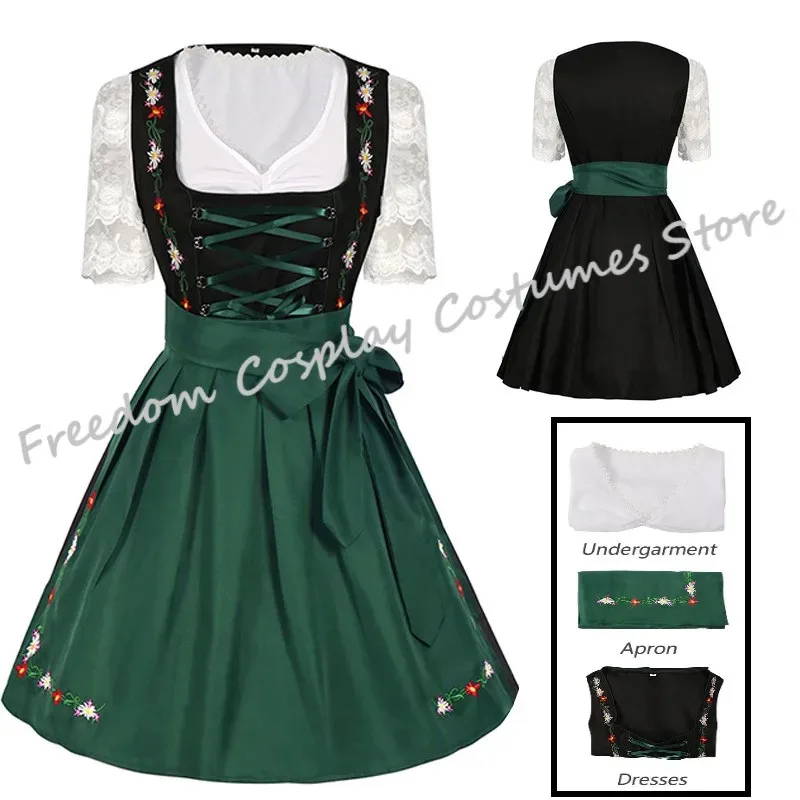 ألمانيا ميونيخ مهرجان أكتوبر خمر البيرة المرأة Dirndl فستان البافارية التقليدية كرنفال حفلة حانة خادمة تأثيري حلي