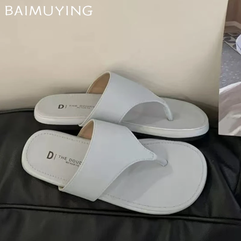 

Flats Women Slippers Designer Clip Toe Casual Shoes 2025 Summer New Trend Flip Flops Home Slides Walking Cozy Chaussures Femme