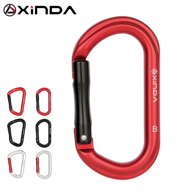 XINDA Outdoor wspinaczka skałkowa prosto Quickdraw sprężynowy brama karabińczyk aluminiowy chroń zestawy profesjonalne najwyższa jakość