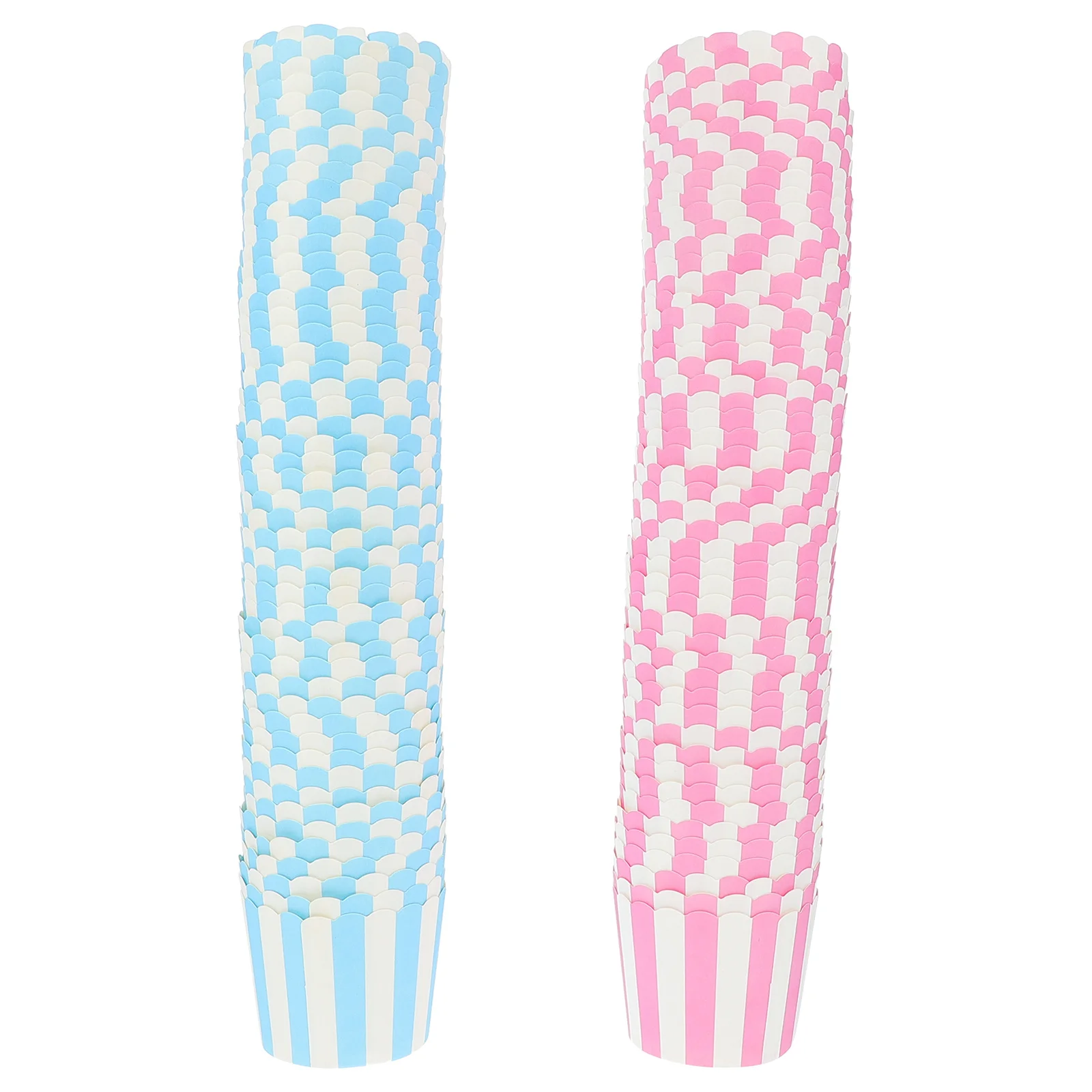 

100Pcs Cake Cups Paper Muffin Cups Practical Lightweight Healthy Striped Design Baking Storage Muffin Cup Container