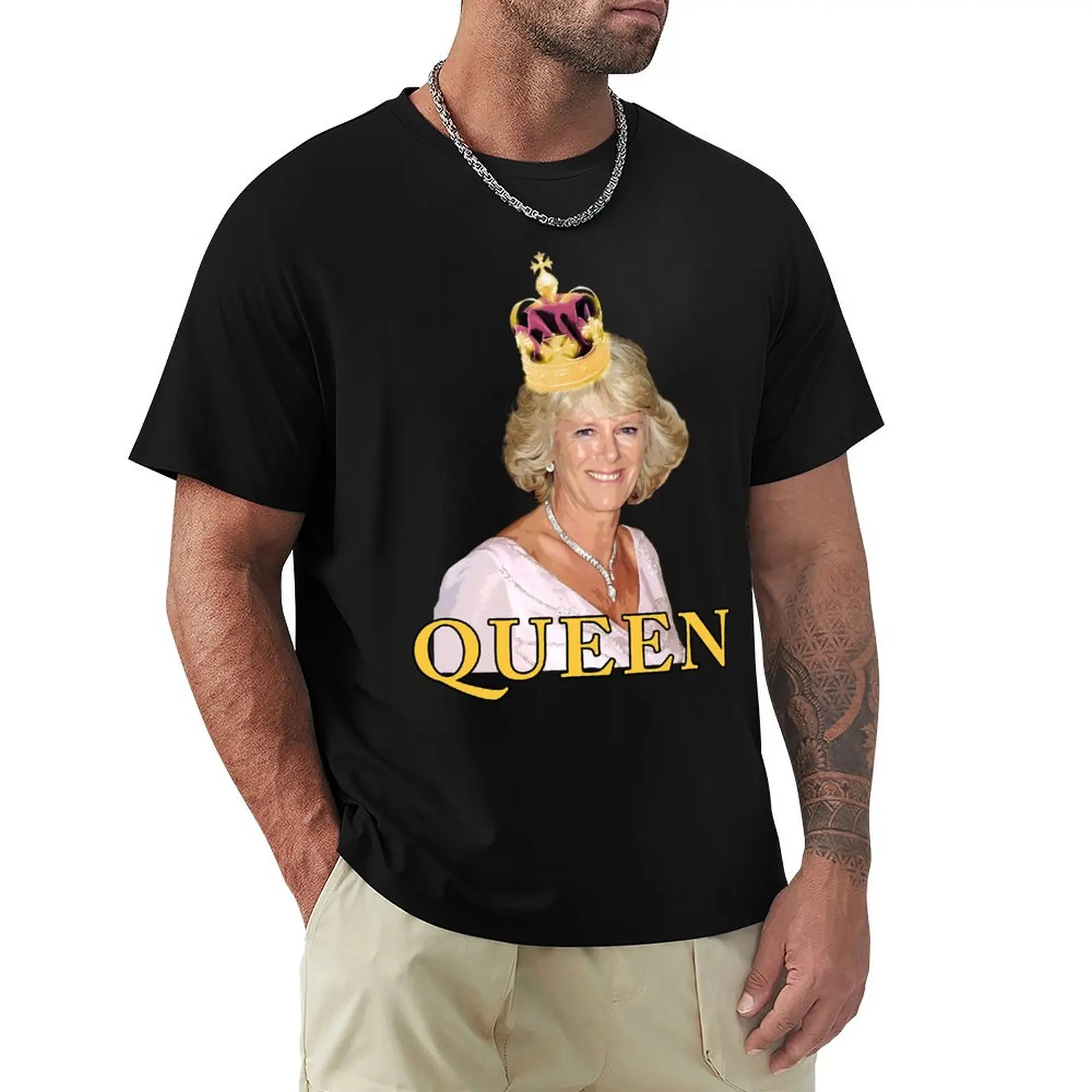

HRH Camilla Parker Bowles Duchess of Cornwall T-Shirt aesthetic clothes Blouse plain heavyweight t shirts for men