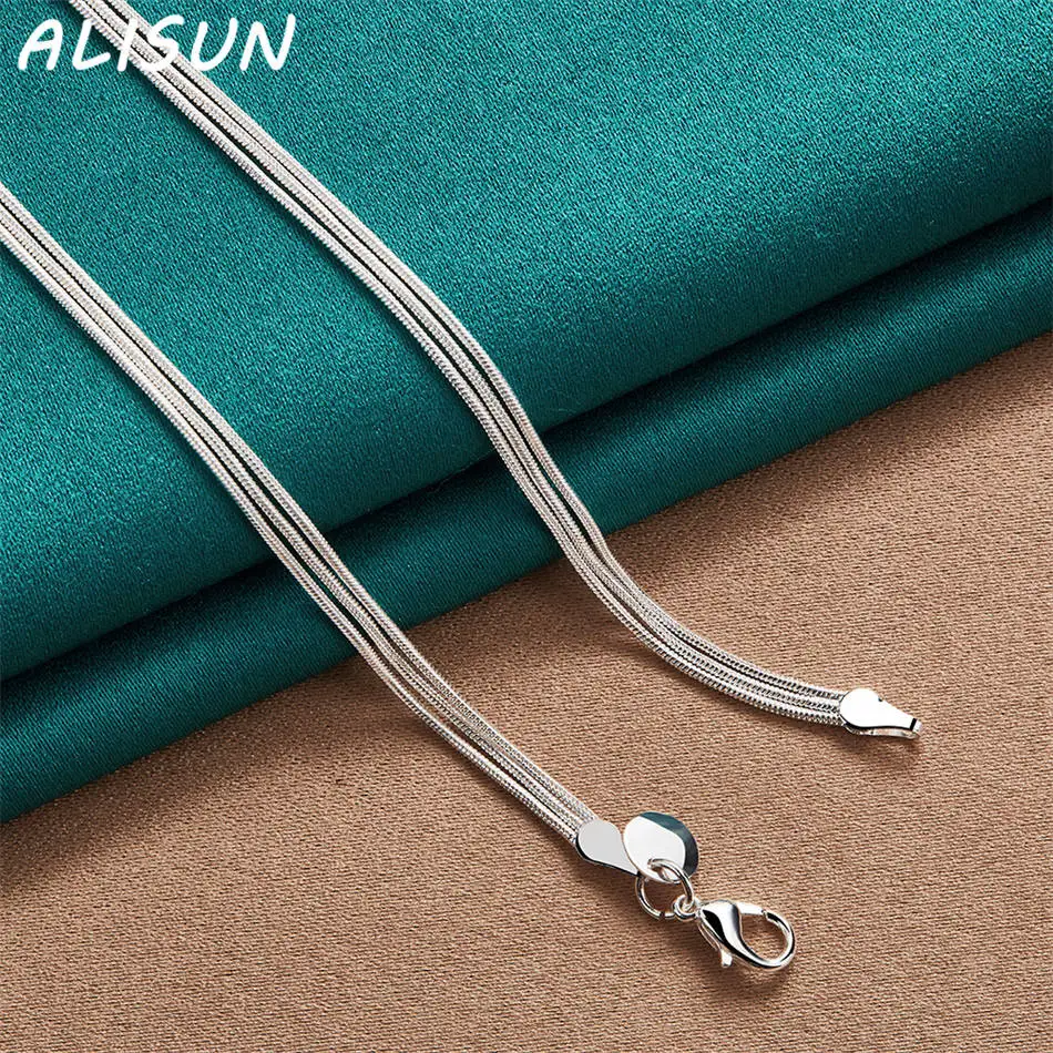 

ALISUN 925 Sterling Silver 45cm Round Pendant Necklace For Women Charm Trend Birthday Gifts Fashion Party