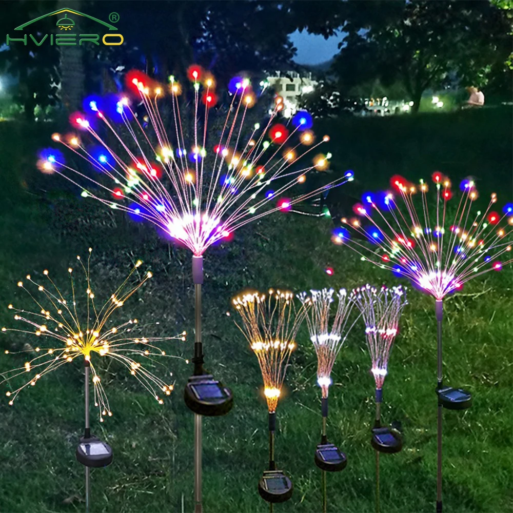 

Outdoor LED Solar Light Garden Christmas Waterproof Fireworks Wedding Colorful Decoration Holiday Lighting Night Atmosphere Lamp