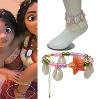 Moana 2 Anklet Necklace Action Figur Women Girl Cosplay Moana Princess Dress Up Accessories Adult Kids Cartoon Makeup Party Gift