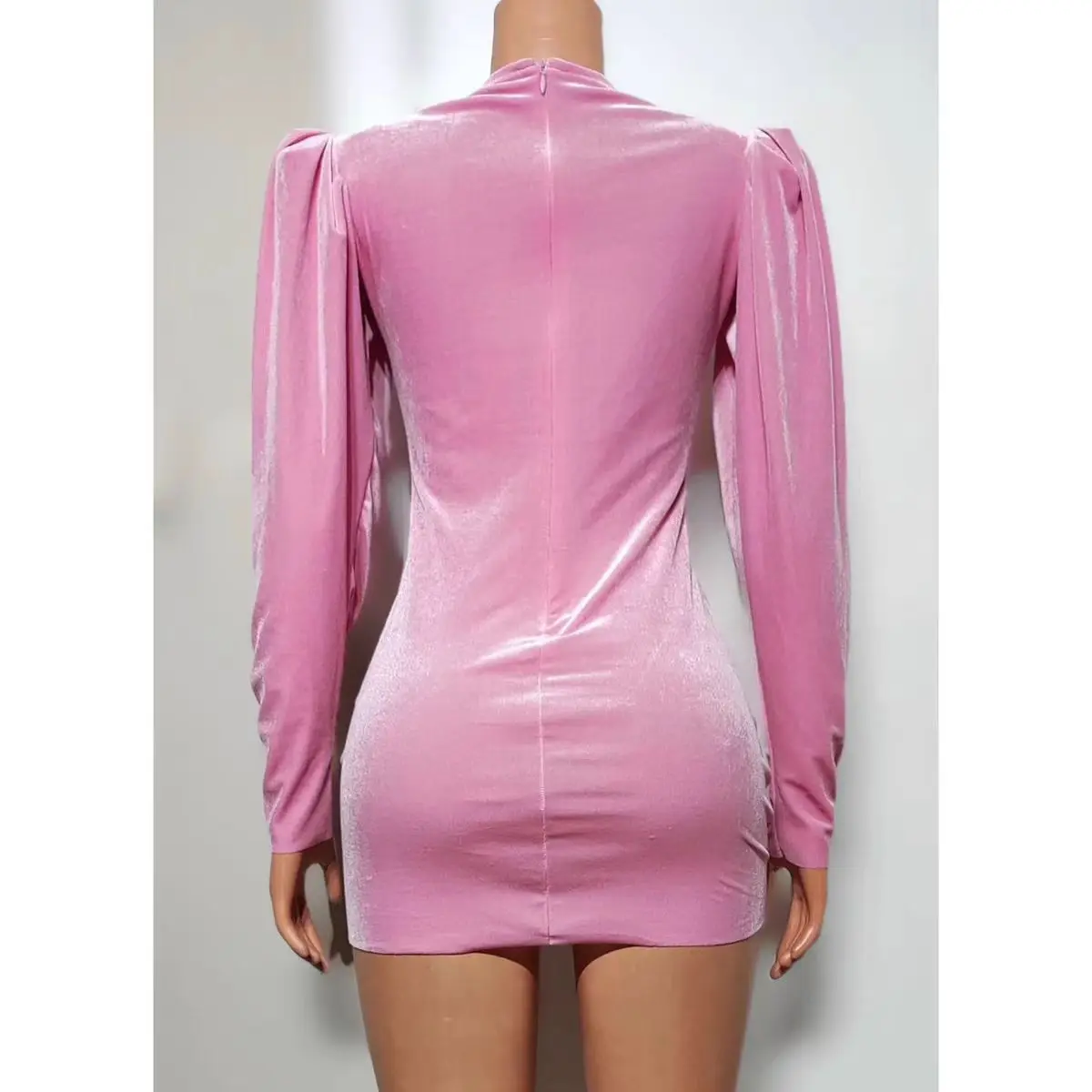 Falda corta de manga larga con tachuelas de diamantes para mujer, traje Sexy para club nocturno, DJ, Bar, cantante, equipo de baile, actuación, fiesta temática