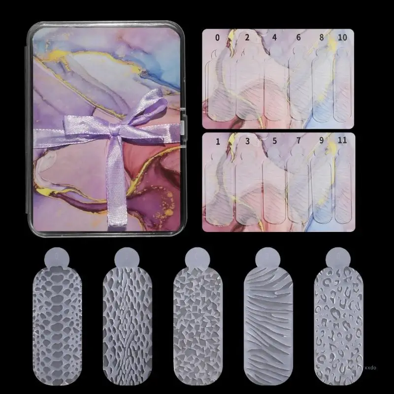 60x Silicone Mold Touch Crystal Duals Forms Universal Forms for Creating Relief Design on Nails